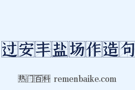 过安丰盐场作造句是什么意思的图片